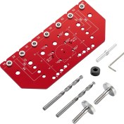 Resim Explosion1 Raf Pimi Jig ve Menteşe Jig 2 1 Bağımsız Sıkıştırma 32MM Raf Pimi Jig Alüminyum Alaşımlı 1/4 Inç Matkap Bit (Yurt Dışından) 