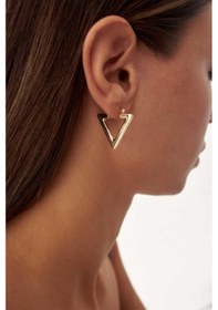 Resim By Golden House Üçgen Halka Küpe-kp00150 