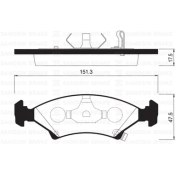 Resim SANGSIN ÖN BALATA SEPHIA 1.51 165-1.81 165 1996-1998 GDB3224-GDB3096 OK2Y33323Z WVA23384 WVA23385 