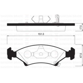 Resim SANGSIN ÖN BALATA SEPHIA 1.51 165-1.81 165 1996-1998 GDB3224-GDB3096 OK2Y33323Z WVA23384 WVA23385 