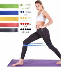 Resim Pilates Direnç Lastiği Aerobik Yoga Gym Egzersiz Bandı Spor Seti 