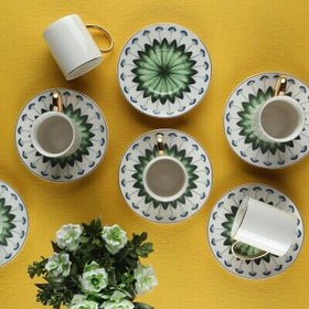 Resim Arow 6 Kişilik Türk Kahve Fincan Takımı 90 ml 
