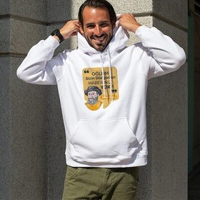 Resim Esprili Macellan Tasarımlı Kapşonlu Sweatshirt 