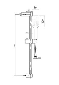 Resim Eca Tiera Banyo Hareketli Sürgülü Duş Seti Üst Takımı Altın Renkli 102846075 Altın 