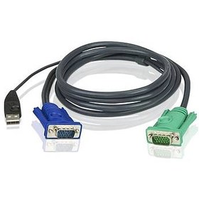 Resim 2L-5205U 5M VGA USB KVM KABLO 3 IN 1 SPHD (KLAVYE/MOUSE/VIDEO) 