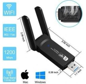 Resim Pmr 1200 Mbps USB 3.0 5.8-2.4 G USB Wireless 