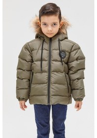 Resim Benittokids Erkek Çocuk Natürel Kürklü Mont 51289 Haki 