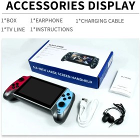 Resim Blackhawk Black Hawk X13 5.5inç LCD HD Ekran TV Out 2000+ Oyunlu Arcade Retro Oyun Konsolu 