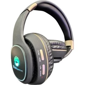Resim Blue Spectrum Z4BT Bluetooth 5. 0 kulak Üstü LED Işıklı Kulaklık Siyah 