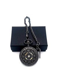 Resim Valkyrie Vintage Kutulu Köstekli Kurmalı Mekanik Chrome İskelet Saat - Hediyelik Cep Saati - Retro 