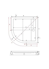 Resim Shower 100x100 Drop Oval Panelli Duş Teknesi 