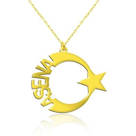 Resim MidyatMelekSilver Isimli Ay Yıldız Gümüş Kolye 
