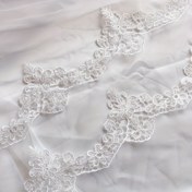 Resim 36 inç Beyaz Polyester Dantel Boş Dalgalı Tasarım - El Yapımı Nakış Düğün Elbiseleri, Pelerinler, Prenses Etekleri ve Giysiler için - DIY Dikiş Sanatı Gelin ve Resmi Etkinlikler için, Düğün için Dantel Elbiseler, El Sanatları Malzemeleri, İncelikli Dantel Detay, Yüksek Kaliteli El Sanatları 