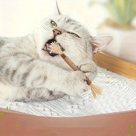 Resim 20Cm Katı Ağaç Kedi Çiğneme Çubuğu, Kediler için Bir Oyuncak, Kedi Dişlerini Temizlemek ve Oyun Zamanı için Diş Çiğneme Oyuncak, Kedi Çubuğu, İştahı Artırır ve Diş Sağlığını Geliştirir. 