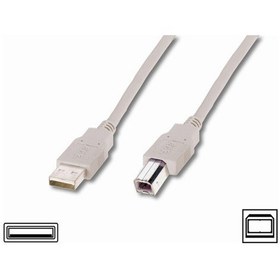 Resim Usb 2.0 Bağlantı Kablosu, Usb A Erkek - Usb B Erkek, 1.80 Metre, Awg 28, Ul, Bej Renk -18384 