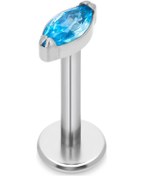 Resim İherag23 Astm F136 Titanyum Piercing Küpe, Dudak, Kulak, Burun Ve Göbek İçin, Cz Süslemeli, Daith Ve Tragus Uyumlu Rodyum Kaplama Kırmızı 