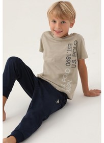 Resim U.s. Polo Assn. 1702 Lisanslı Straight Haki Erkek Çocuk Pijama Takımı 001 