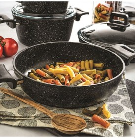Resim Schafer Savor Yanmaz Yapışmaz 7 Parça Siyah Tencere Seti 