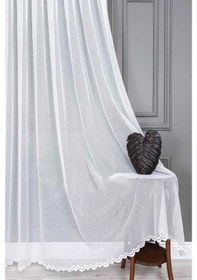 Resim Evdepo Home Kullanıma Hazır Örme Tül Perde (540765923) 