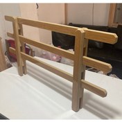 Resim EŞSİZWOOD Eşsiz Wood 120x45 Cm Bambu Mdf Bebek Çocuk Yatak Koruma Bariyeri Korkuluk Beşik Korkulugu 