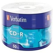 Resim 43787 - Verbatim 43787 Cd-R 50 Wrap Extra Protection 52X 700Mb 