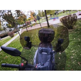Resim Masterpol Deflektör Füme Model 2 Rüzgar Saptırıcı Siperlik Motor Camı Cam Uzatma 