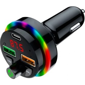 Resim Concord Sft-1 Bluetooth Görüşme ve Müzik Rgb Fm Transmitter 25W Qc 3.0 Pd + 3.1A Çift USB Şarj 