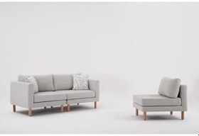 Resim Armin Akıllı Köşe Koltuk Takımı (3 MODÜL) & Modüler Köşe Takımı & Salon Takımı & Keten Koltuk Takımı 