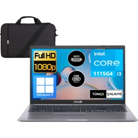 Resim ASUS X515EA Intel Core i3-1115G4 8GB Ram 256GB SSD 15.6" FHD Windows 11 Gri Laptop BO868W34 