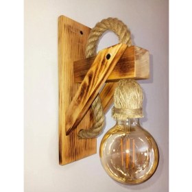 Resim PremiumPort Şık Ahşap Duvar Lambası, Cafe, Restoran ve Otel Için Modern Tasarım 