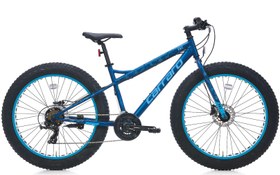 Resim Carraro Fat Bike HD Fren 21 Vites 26 Jant Fat Bike Bisiklet Mat Koyu Mavi Açık Mavi 43 Kadro 