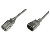 Resim AK-440201-012-S PC-Monitör Arası Güç Kablosu, C14 erkek - C13 dişi, 1.2 metre, H05VV-F 3G 0.75qmm, siyah renk 