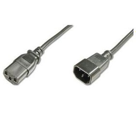 Resim AK-440201-012-S PC-Monitör Arası Güç Kablosu, C14 erkek - C13 dişi, 1.2 metre, H05VV-F 3G 0.75qmm, siyah renk 
