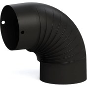 Resim Bbq & Soba Mat Siyah Emaye Soba Borusu A Dirseği-Çap: 13 cm 