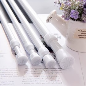 Resim 1 Adet Matkap Gerektirmeyen Gerilim Çubuğu - Banyo, Mutfak, Pencere Perdeleri ve Kapı için Ayarlanabilir Teleskopik Çubuk - Çok Amaçlı Dayanıklı Beyaz Dekoratif Destek Çubuğu, Banyo Mutfak Aksesuarı | Şık Çubuk Tasarımı | Kolay Kurulum 