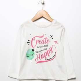 Resim Mammaramma Baskılı Ekru Bebek T-shirt 22fwg-63 