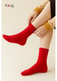 Resim Kral Socks Thermo Özellikli Bambu 2x Korumalı 5 Çift Kadın Termal Renkli Kışlık Havlu Soket Çorap ASORTİ 