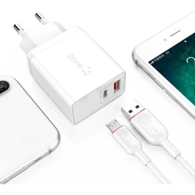 Resim Alpsa Teknoloji ​​zore Xmac Serisi Zr-X2 Micro 2 In 1 Şarj Seti - Beyaz 