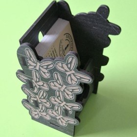 Resim ERDİZDEN Kartvizitleriniz İçin Doğal ve Zarif Çözüm Desenli 3 mm MDF Kartvizitlik-Ceviz 