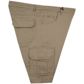 Resim Erkek Büyük Beden Battal Boy Kargo Cepli Gabardin Şort 001 