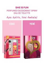 Resim She Fun Kadın Parfüm Seti ( 50 ml Edt Parfüm 150 ml Deodorant ) 