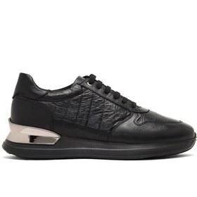 Resim Derimod Erkek Siyah Bağcıklı Kalın Tabanlı Deri Sneaker 25WFD622214 