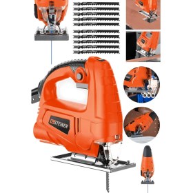 Resim Steiner Alman 4000 W Sjs Metal Şanzıman 6 Kademe Devirli Bakır Sargılı Dekupaj Testere Makinesi 10 Uç 