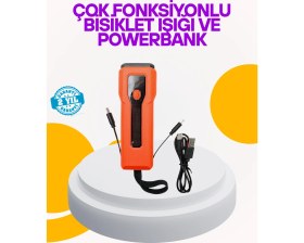 Resim Store Mania Ieg™ Su Geçirmez Bisiklet Işığı 5000 Mah Powerbankli Ön Far 