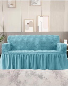 Resim StarMall Bürümcük Koltuk Örtüsü Kanepe Örtüsü 3lü Bir Adet Turkuaz 