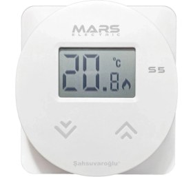 Resim Mars S5X Kablolu Oda Termostadı Beyaz 