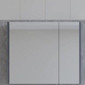 Resim Coste Aynalı 100 cm Banyo Dolabı Üst Modül Antrasit 