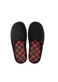 Resim Twigy Ekose Erkek Ev Terliği Kırmızı 41/46 AA0541 Siyah 