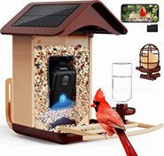 Resim BirdLegend BL01 Kameralı Kuş Yemliği Güneş Enerjili Kırmızı 