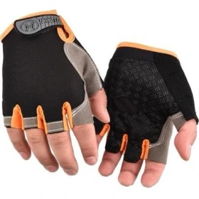 Resim Liangduo Shop Turuncu Tarzı M Boyutu Bisiklet Eldiveni Anti Kayma Şok Nefes Yarım Parmaksız Eldiven Bisiklet Mtb Eldiven Spor Eldivenler Bisiklet Bisiklet Eldiveni (Yurt Dışından) 